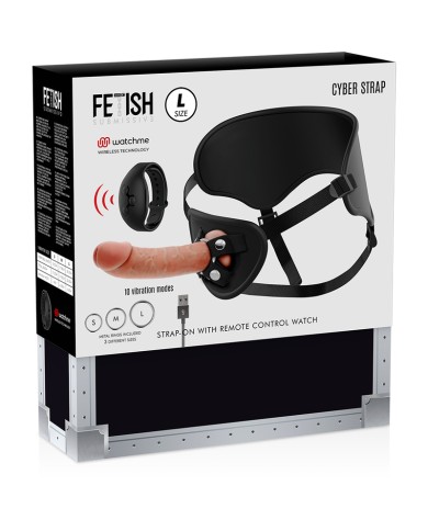 FETISH SUBMISSIVE CYBER STRAP - HARNAIS AVEC TÉLÉCOMMANDE DILDO WATCHME L TECHNOLOGIE