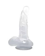 BAILE - GODE RÉALISTE AVEC VENTOUSE ET TESTICULES 16.7 CM TRANSPARENT BAILE - GODE RÉALISTE AVEC VENTOUSE ET TESTICULES 16.7 CM TRANSPARENT