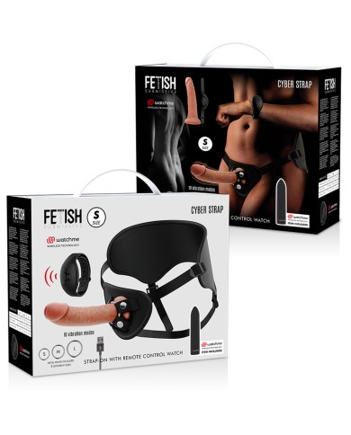 FETISH SUBMISSIVE CYBER STRAP - HARNAIS AVEC GODE ET TÉLÉCOMMANDE BULLET TECHNOLOGIE WATCHME S
