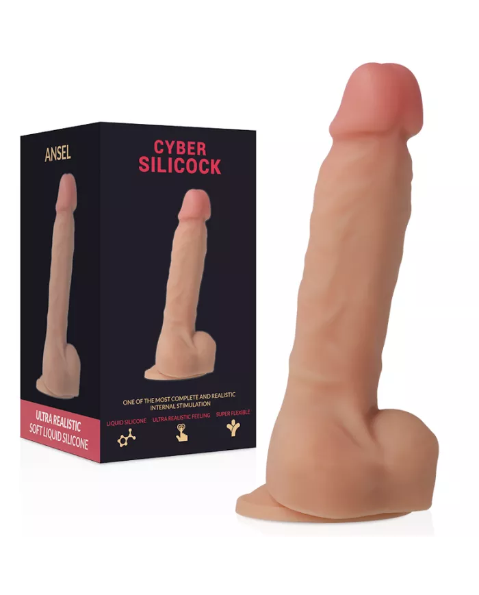 CYBER SILICOCK - ANSEL SILICONE LIQUIDE SOUPLE ULTRA RÉALISTE 15.5 CM -O- 2.9 CM CYBER SILICOCK - ANSEL SILICONE LIQUIDE SOUPLE ULTRA RÉALISTE 15.5 CM -O- 2.9 CM