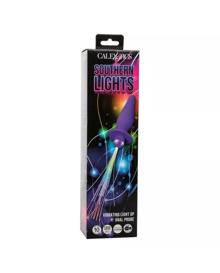 CALEXOTICS - SOUTHERN LIGHTS LIGHT UP PLUG ANAL10 VIBRATIONS SILICONE VIOLET