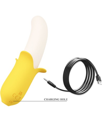 PRETTY LOVE - BANANA GEEK SUPER POWER 7 VIBRATIONS UP&DOWN SILICONE NOIR