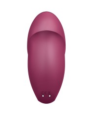 SATISFYER - TAP & CLIMAX 1 VIBRATEUR LAY-ON ROUGE
