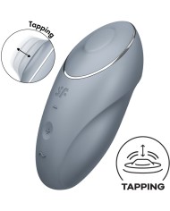 SATISFYER - TAP & CLIMAX 1 VIBRATEUR LAY-ON ROUGE