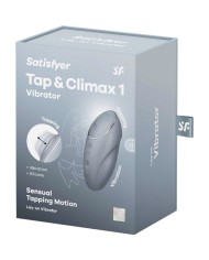 SATISFYER - TAP & CLIMAX 1 VIBRATEUR LAY-ON ROUGE