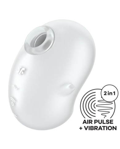 SATISFYER - CUTIE GHOST VIBRATEUR POSER BLANC