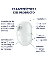SATISFYER - CUTIE GHOST VIBRATEUR POSER BLANC