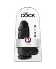 KING COCK - PÉNIS RÉALISTE CHUBBY 23 CM NOIR