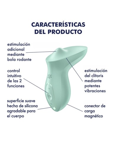 SATISFYER - VIBRATEUR EXCITERRR À POSER SUR LE CLITORIS MENTHE