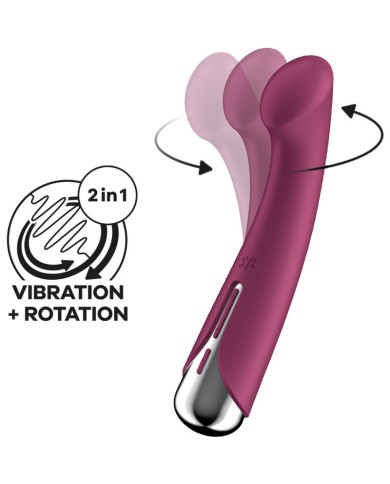 SATISFYER - SPINNING G-SPORT 1 VIBRATEUR ROTATOR ROUGE