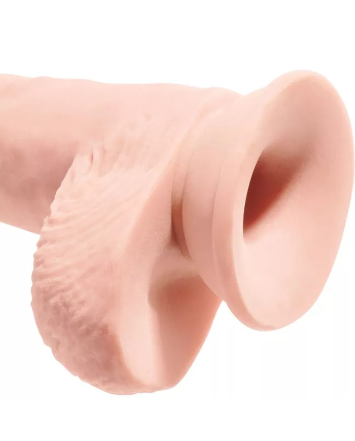 KING COCK - PÉNIS RÉALISTE AVEC BOULES 19.4 CM LÉGER