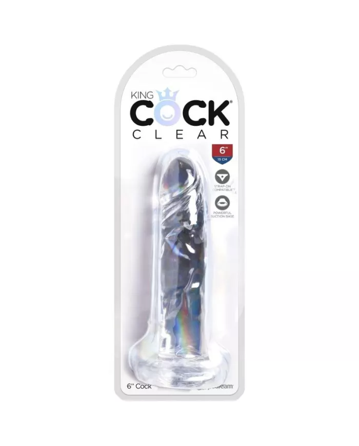 KING COCK - CLEAR PÉNIS RÉALISTE 15.5 CM TRANSPARENT
