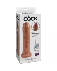 KING COCK - PÉNIS RÉALISTE NON COUPÉ 17.8 CM CARAMEL