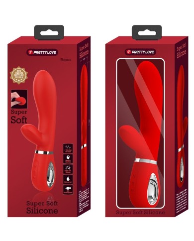 PRETTY LOVE - VIBRATEUR MULTIFONCTION G-SPOT THOMAS ROUGE
