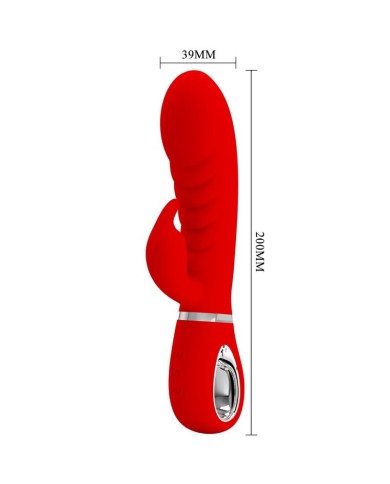 PRETTY LOVE - VIBRATEUR MULTIFONCTION G-SPOT PRESCOTT ROUGE