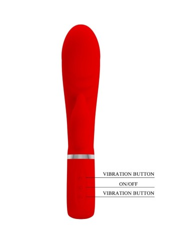 PRETTY LOVE - VIBRATEUR MULTIFONCTION G-SPOT PRESCOTT ROUGE