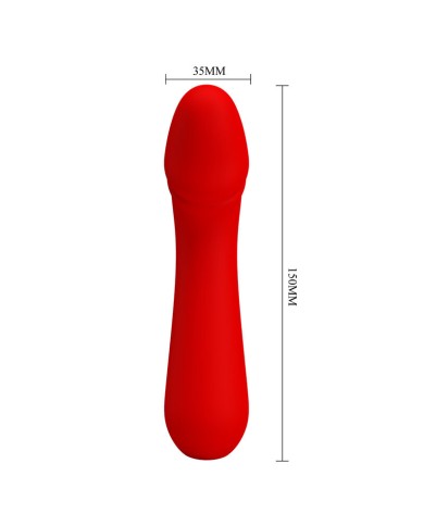 PRETTY LOVE - VIBRATEUR RECHARGEABLE CETUS ROUGE