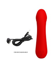 PRETTY LOVE - VIBRATEUR RECHARGEABLE CETUS ROUGE