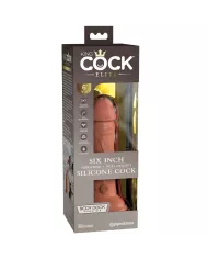 KING COCK - ELITE GODE RÉALISTE VIBRANT & SILICONE 15.2 CM CARAMEL