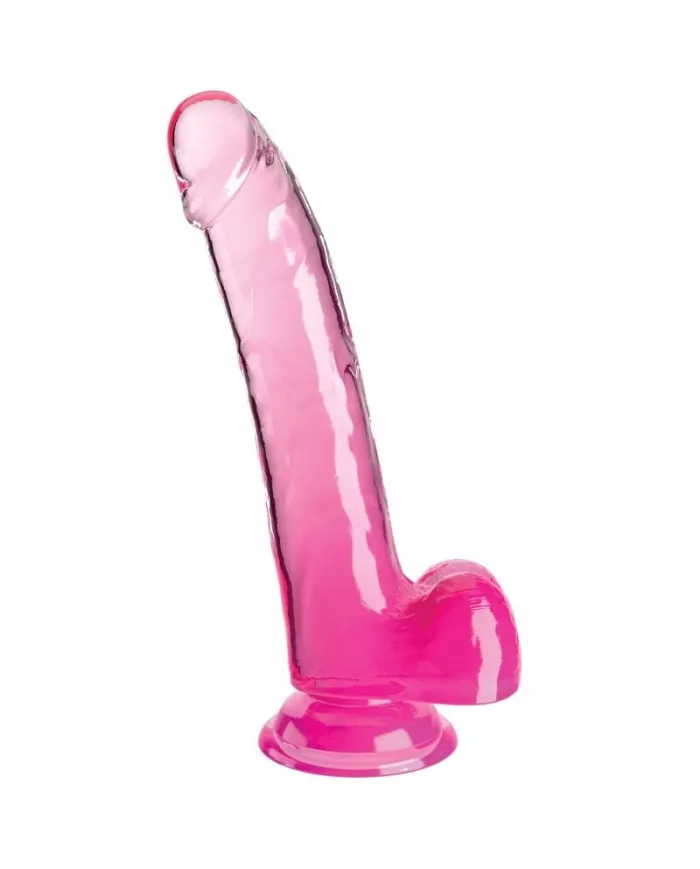 KING COCK - CLEAR GODE AVEC TESTICULES 20.3 CM ROSE KING COCK - CLEAR GODE AVEC TESTICULES 20.3 CM ROSE