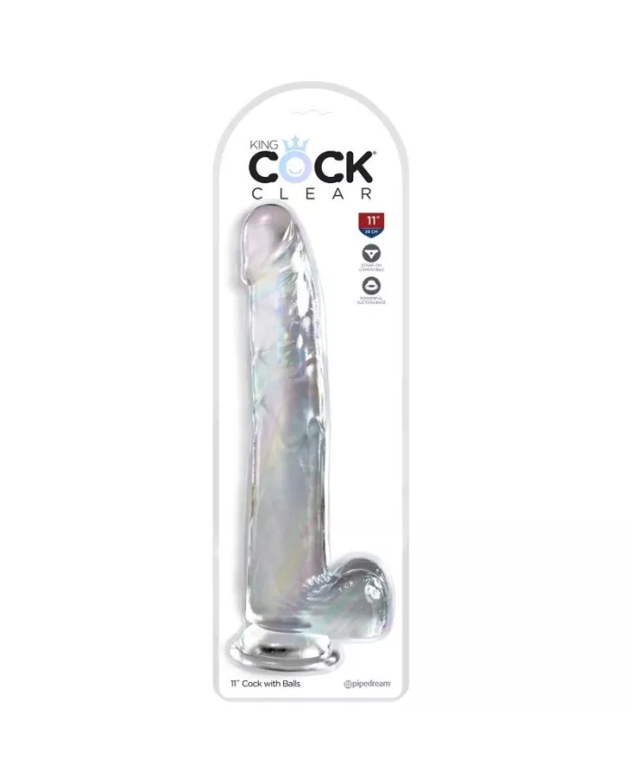 KING COCK - CLEAR GODE AVEC TESTICULES 24.8 CM TRANSPARENT KING COCK - CLEAR GODE AVEC TESTICULES 24.8 CM TRANSPARENT