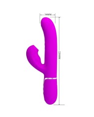 PRETTY LOVE - VIBRATEUR POINT G MULTIFONCTION 3 EN 1 PERLITA VIOLET