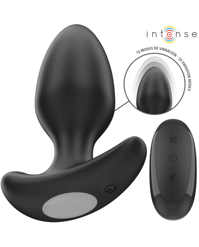 INTENSE - JOEY ANAL PLUG 10 VIBRATIONS NOIR TÉLÉCOMMANDE
