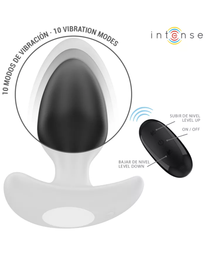 INTENSE - JOEY ANAL PLUG 10 VIBRATIONS NOIR TÉLÉCOMMANDE
