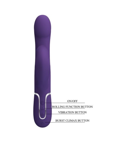 PRETTY LOVE - ZALIN PERLES VIBRATEUR LAPIN 4 EN 1 VIOLET