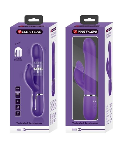 PRETTY LOVE - ZALIN PERLES VIBRATEUR LAPIN 4 EN 1 VIOLET