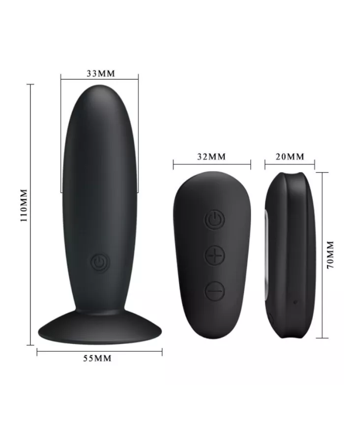 MR PLAY - PLUG ANAL AVEC TÉLÉCOMMANDE VIBRATION NOIRE