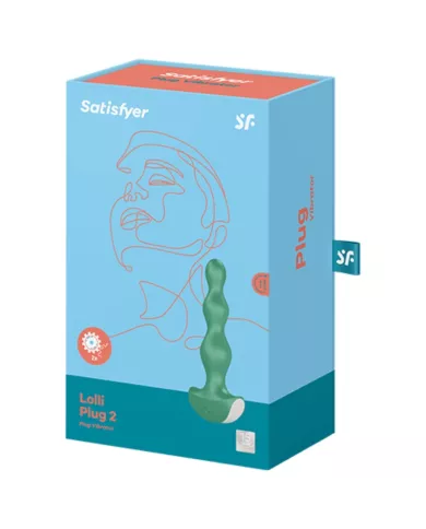 SATISFYER - VIBRATEUR LOLLI PLUG 2 PLUG VERT
