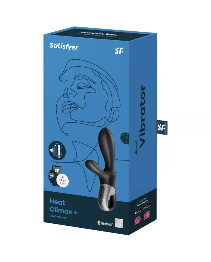 SATISFYER - APPLICATION HEAT CLIMAX+ VIBRATEUR ANAL NOIR