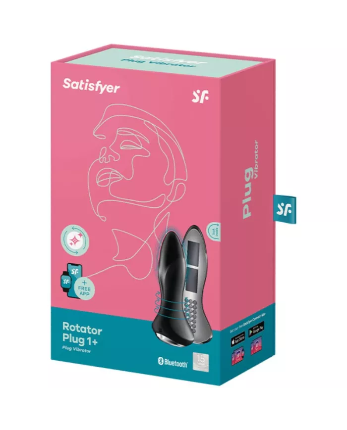 SATISFYER - ROTATOR PLUG 1+ APPLICATION VIBRANTE NOIR SATISFYER - ROTATOR PLUG 1+ APPLICATION VIBRANTE NOIR