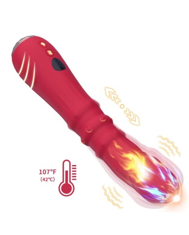 ARMONY - DILDO VIBRATEUR POINT A THERMO-RÉGLABLE ROUGE