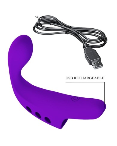 PRETTY LOVE - VIBRATEUR DOIGT RECHARGEABLE GORGON VIOLET