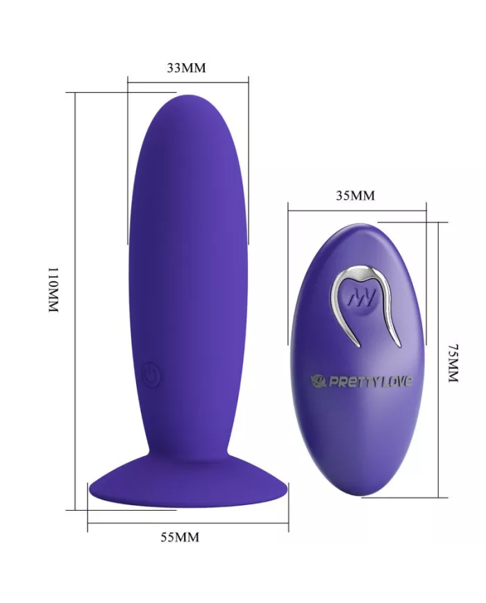 PRETTY LOVE - VIBRATEUR ANAL YOUTH PLUG TÉLÉCOMMANDE VIOLET