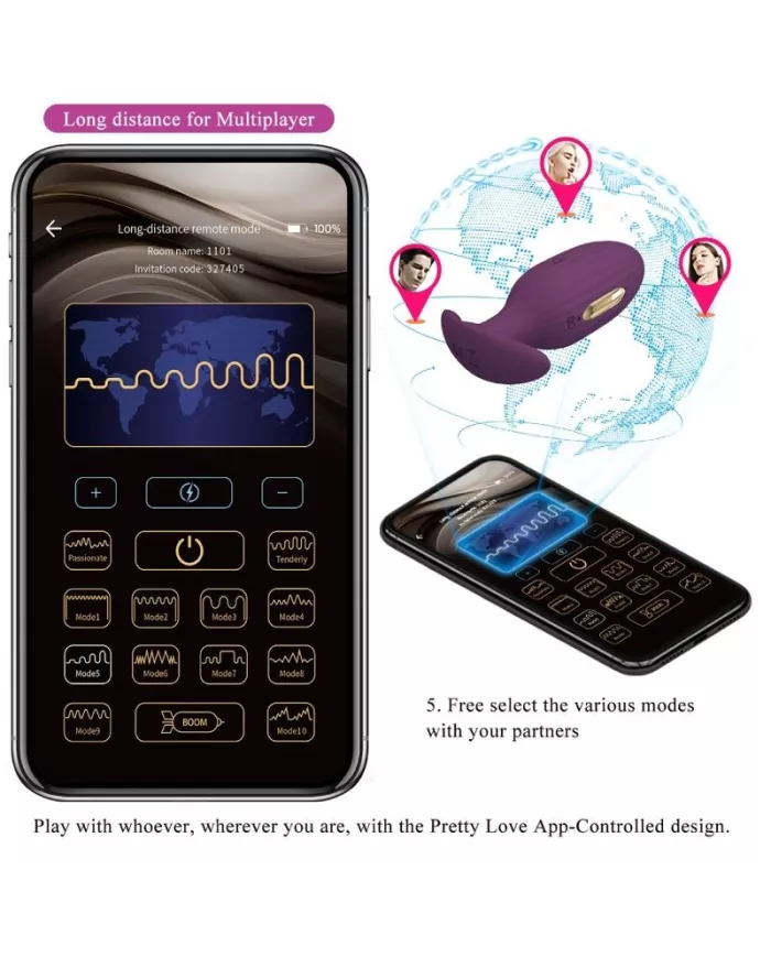 PRETTY LOVE - PLUG ANAL CONTRÔLÉ PAR APPLICATION JEFFERSON VIOLET PRETTY LOVE - PLUG ANAL CONTRÔLÉ PAR APPLICATION JEFFERSON VIOLET