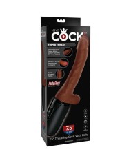 KING COCK - PLUS TRIPLE MENACE TON DE PEAU MARRON