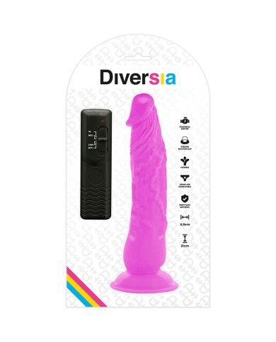 DIVERSIA - DILDO VIBRANT FLEXIBLE VIOLET 21 CM -O- 4.9 CM