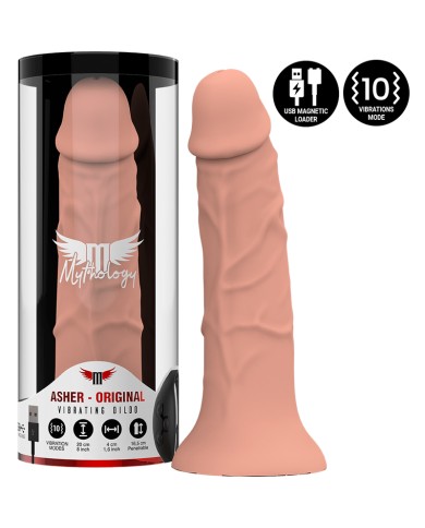 MYTHOLOGY - ASHER ORIGINAL DILDO M - VIBRATEUR COMPATIBLE AVEC LA TECHNOLOGIE SANS FIL WATCHME