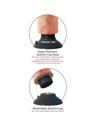 KING COCK - GODE VIBRATEUR 17.78 CM NATUREL