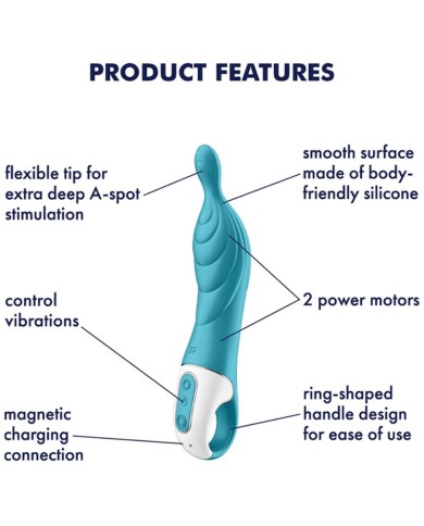 SATISFYER - VIBRATEUR AMAZING 2 ASPOT TURQUOISE