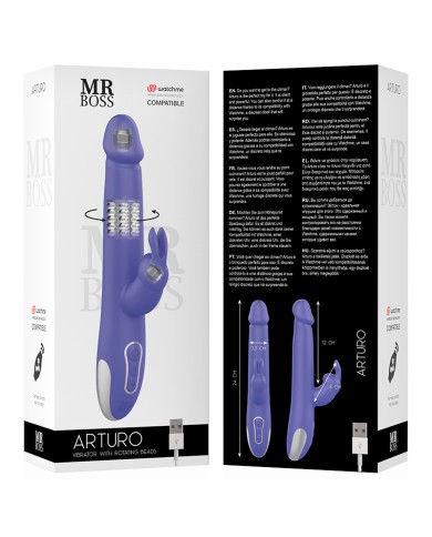 MR BOSS - ARTURO VIBROMASSEUR ET ROTATIF + TÉLÉCOMMANDE WATCHME