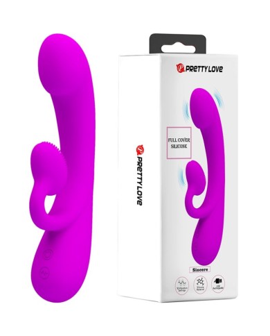 PRETTY LOVE - VIBRATEUR ET SUCCION CLITORISÉ EN SILICONE SINCÈRE VIOLET