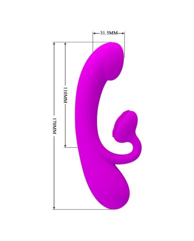 PRETTY LOVE - VIBRATEUR ET SUCCION CLITORISÉ EN SILICONE SINCÈRE VIOLET