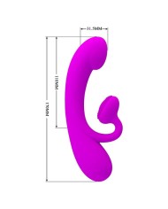 PRETTY LOVE - VIBRATEUR ET SUCCION CLITORISÉ EN SILICONE SINCÈRE VIOLET