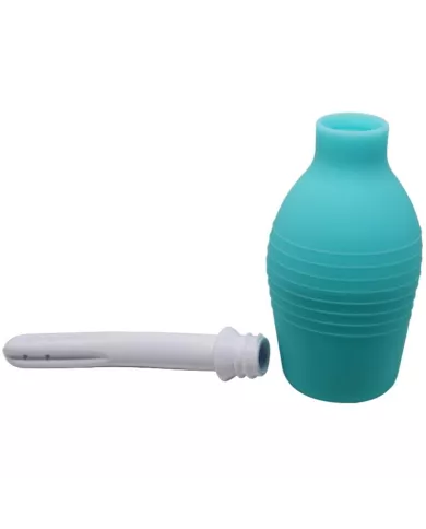 MR PLAY - DOUCHE EN CAOUTCHOUC BLEU POIRE ANAL