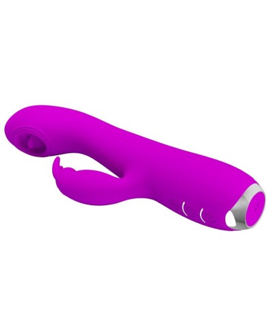 PRETTY LOVE - VIBRATEUR RECHARGEABLE RACHEL AVEC VENTOUSE VIOLETTE