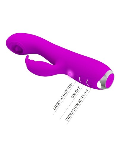 PRETTY LOVE - VIBRATEUR RECHARGEABLE RACHEL AVEC VENTOUSE VIOLETTE